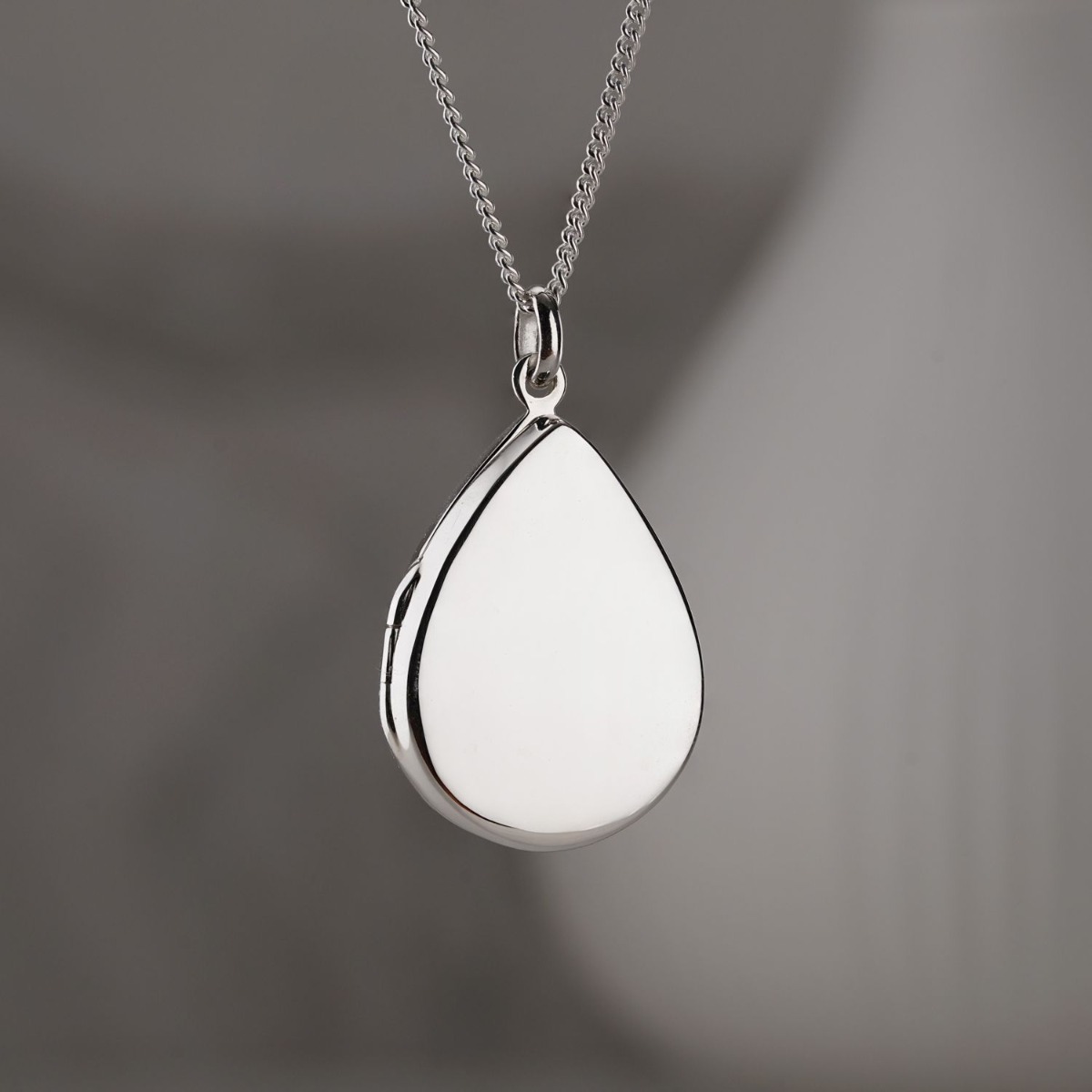 Sterling Silver Tear Drop Locket With Optional Free Engraving