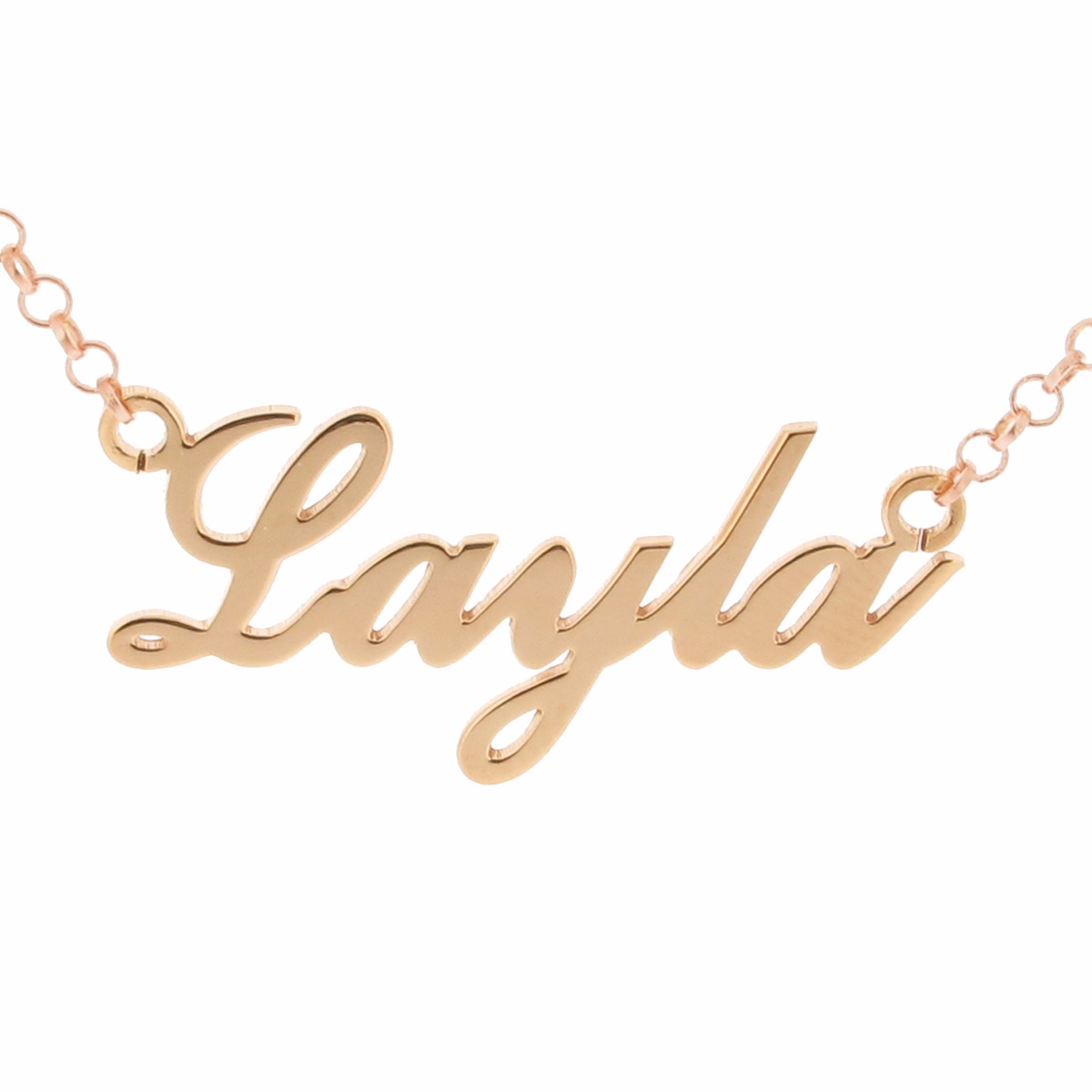 9ct Rose Gold Plated Carrie Style Personalised Name Necklace (Sex & The City)