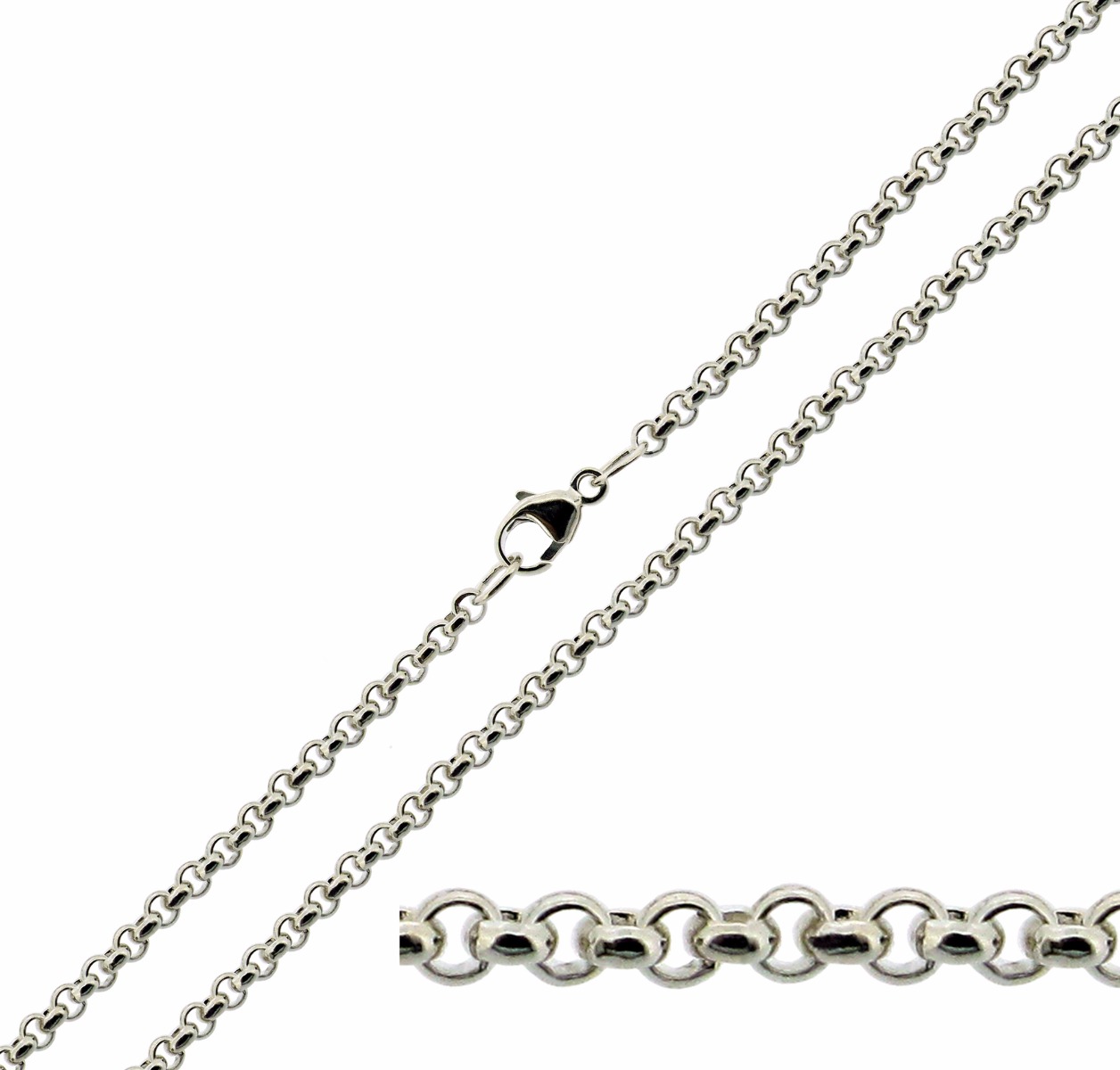 Sterling Silver 2.4mm Belcher Chain