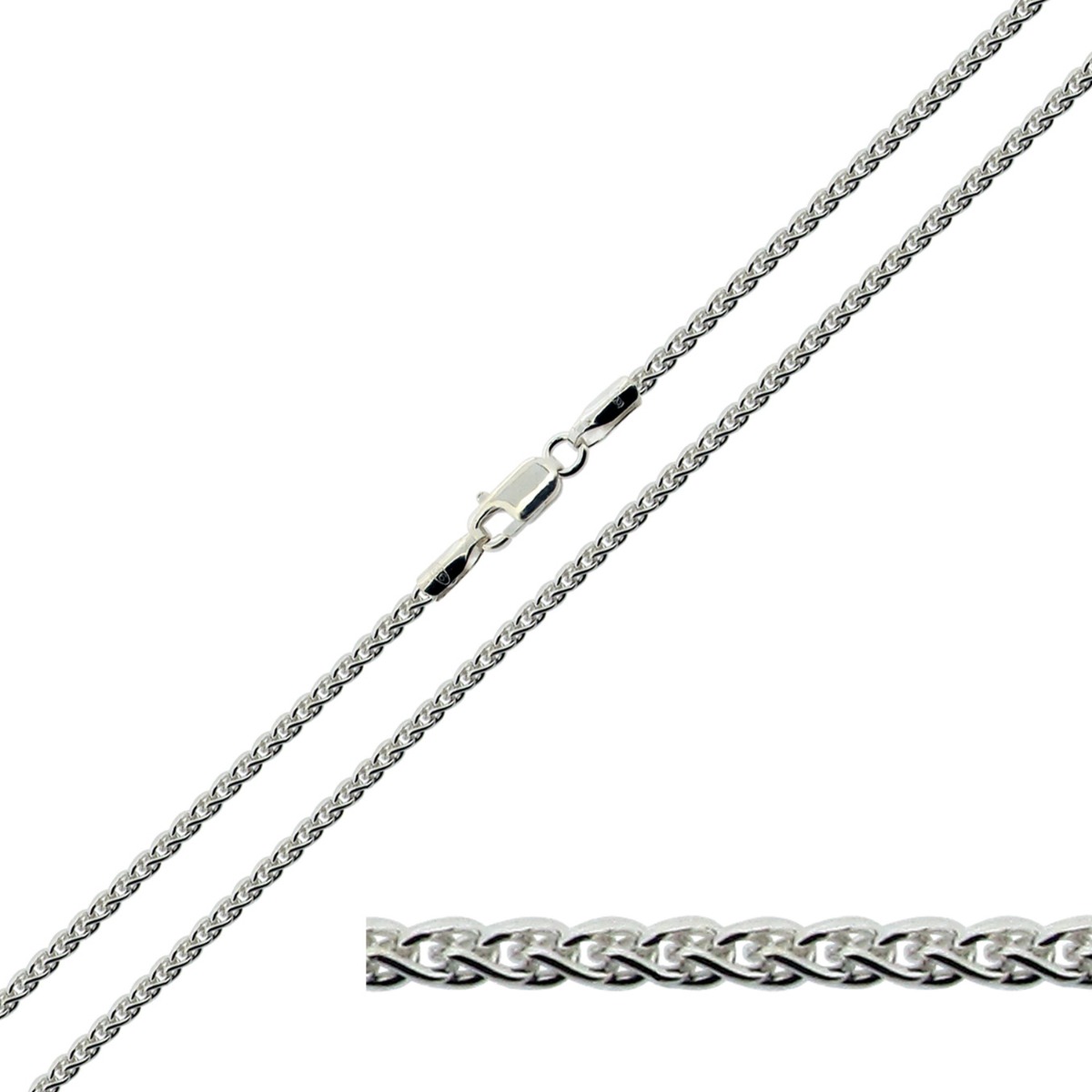 Sterling Silver 2mm Spiga Chain
