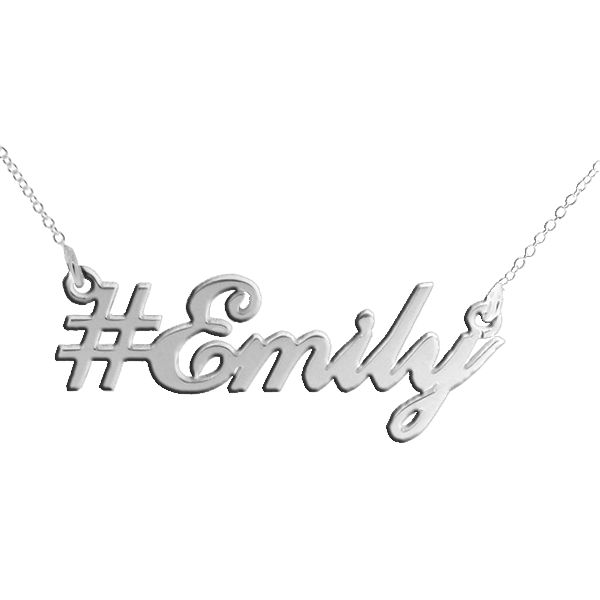 Hashtag Carrie Style Personalised Name Necklace