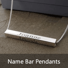 Bar Necklace With Names