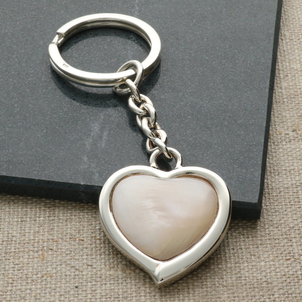 Silver heart keyring 2025